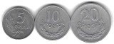 POLONIA Lot / 3buc - 5 + 10 + 20 GROSZY 1970 [3]
