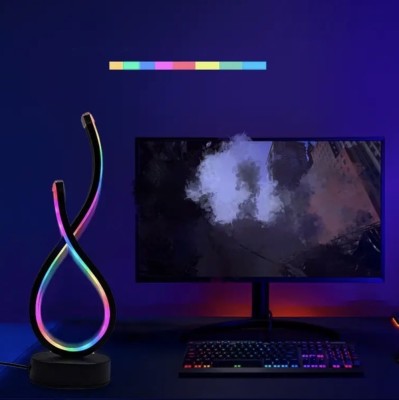 Lampa RGB,forma infinity foto