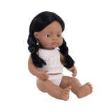 Papusa 38 cm, fetita nativ americana, cu corp parfumat, MINILAND