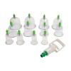 Set 12 Ventuze Terapeutice cu Vacuum, Pompa Masaj Corp, Fata si Relaxare Musculara Dactylion. Reduce Celulita, Elimina Toxinele