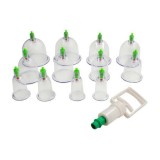 Cumpara ieftin Set 12 Ventuze Terapeutice cu Vacuum, Pompa Masaj Corp, Fata si Relaxare Musculara Dactylion. Reduce Celulita, Elimina Toxinele