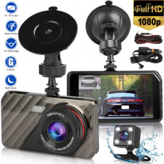 Camera Auto Dubla Fata si Spate, TSS-X4, Inregistrare Audio-Video, Ecran 4"