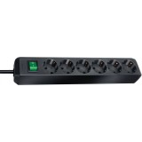 Cumpara ieftin Prelungitor Brennenstuhl Eco-Line, 6 prize, 3 m, protectie atingere, Negru