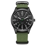 Ceas Barbati Lige 89178 Negru-Verde , Design Military, Functii Multiple, Rezistent la socuri, Rezistent la Apa 3ATM