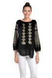 Bluza dama 025 negru/auriu , marimea 3XL
