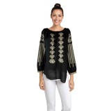 Bluza dama 025 negru/auriu , marimea XL