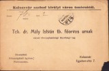 HST A503 Plic 1912 cu sigiliu + antet Kolozsvar szabad kiraly varos tanacs