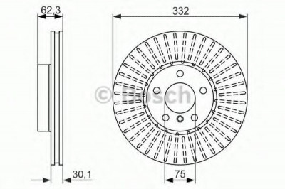 Disc frana BMW X6 (E71, E72) (2008 - 2014) BOSCH 0 986 479 624 foto