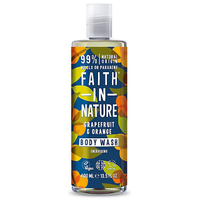 Gel de Dus Natural Energizant cu Grapefruit si Portocala 400 mililitri Faith In Nature foto