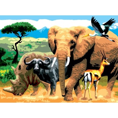 Pictura creativa pe numere avansati Africa foto
