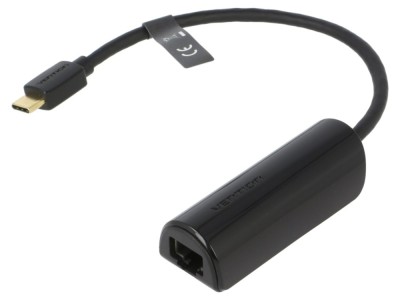 Adaptor USB-Fast Ethernet neagră foto
