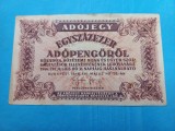 Ungaria 100000 ( Egyszazezer ) Adopengorol 28.05.1946 - Hartie alba fara filigran si serie