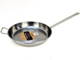 Tigaie Otel Carbon 40cm Garcima Pata Negra, 2 Manere Inox, Fund Plat, Inductie, Gaz