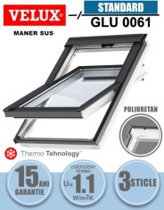 Fereastra mansarda VELUX GLU 0061, poliuretan, 3 sticle, maner sus