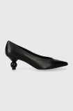 Cumpara ieftin Weekend Max Mara stilettos de piele Renza culoarea negru, 2415521114600