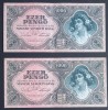 Ungaria, 2 x 1.000 Pengo 1945, Consecutive.