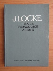 Texte pedagogice alese J. Locke