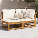 VidaXL Set mobilier de grădină cu perne, 2 piese, lemn masiv de acacia 366492
