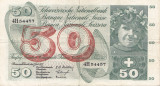 ELVETIA 50 FRANCS FRANCI 1955 VF