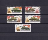 URSS 1984 &ndash; Seria completă &bdquo;Armele Victoriei&rdquo; &ndash; Tancuri și vehicule blindate sovietice (5 timbre) &ndash; MNH
