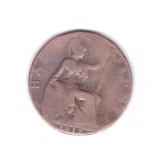 Moneda Anglia 1/2 / half penny 1912, uzata, curata