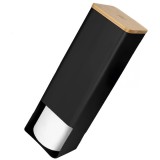 Cumpara ieftin Suport pentru hartie igienica Gluckstoff, 43 x 14 cm, plastic, bambus, negru