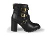 Ghete dama Steve Madden Ahana negre, marimea 38, toc 9cm, piele naturala si sintetica, botine casual de iarna