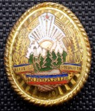 M.111 ROMANIA RSR ARMATA CUC BONETA/CASCHETA INSIGNA MILITARA