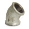 Fiting fontă maleabilă, cot 45 grade, 1 1/4&quot; IG x 1 1/4&quot; IG
