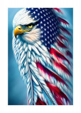 Cumpara ieftin Sticker decorativ, Vultur American, Albastru, 85 cm, 6402ST, Oem