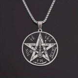 Pentagrama Tetragramaton Medalion metalic