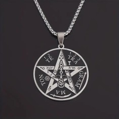Pentagrama Tetragramaton Medalion metalic foto
