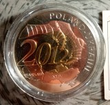 Medalie fotbal 2012 dedicata Campionatului European Organizat de Polonia - Ucraina tri metal