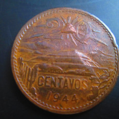 Mexic _ 20 centavos _ 1944 _ moneda din bronz