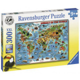 Puzzle Harta Animalelor, 300 Piese, Ravensburger