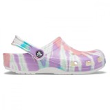 Saboti Crocs Classic Tie-Dye Graphic Clog Multicolor - Fresco/Multi, 45, 46, 48