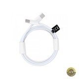 Cablu Date si Incarcare USB-C - USB-C OEM HD26 Box 30W 2m Alb