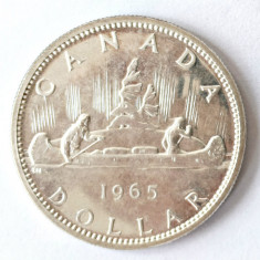 CANADA 1 DOLLAR 1965 CANOE ARGINT AUNC