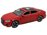 Macheta metal Audi RS7 rosu scara 1:32 - cu lumini, sunete, usi si portbagaj care se deschid