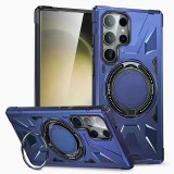 Husa De Protectie Pentru Iphone 14 Pro Max, Kickstand Magnetic, CRISTALIS SALE&trade; Cu Suport Inel, Antishock, Magsafe / Albastru