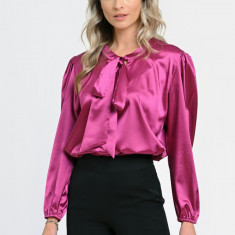 Bluza Dama cu Funda Ampla, Fuchsia Satin - XL