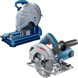 Bosch GCO 14-24 J + GKS 600 - Debitator metale stationar 2400 W 355x25.4 mm + Fierastrau circular 1200 W 165x20 mm