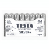 Set 24 baterii alkaline AAA LR03 F24 TESLA SILVER 1.5 V