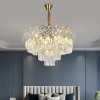 Candelabru Cristal WINDSOR Nobile 5xE14, Diametru 40cm, Auriu Lucios, Inaltime Reglabila ModernLight Concept, Alessandro DESIGN
