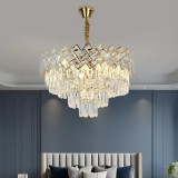 Candelabru Cristal WINDSOR Nobile 5xE14, Diametru 40cm, Auriu Lucios, Inaltime Reglabila ModernLight Concept