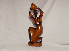 Statueta arta africana lemn masiv exotic foto