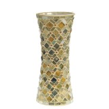 Vaza sticla mozaic multicolor 30 cm