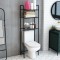 Raft baie deasupra WC Nordborg 161x52,5x24,5 cm metal negru [en.casa] HausGarden Leisure