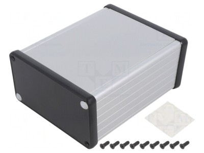 Carcasă aluminiu gri 103x120x53mm foto