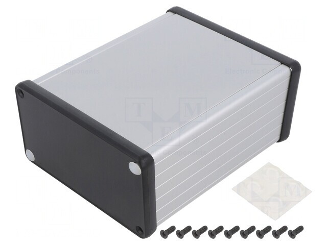 Carcasă aluminiu gri 103x120x53mm
